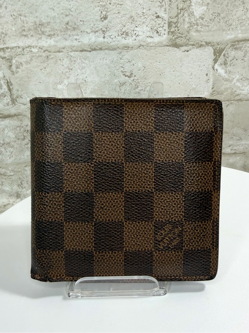 Louis Vuitton Vintage 2004 Brown Checkered Portefeuille Marco wallet